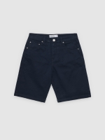 %Pto% Bermuda baggy twill navy front view