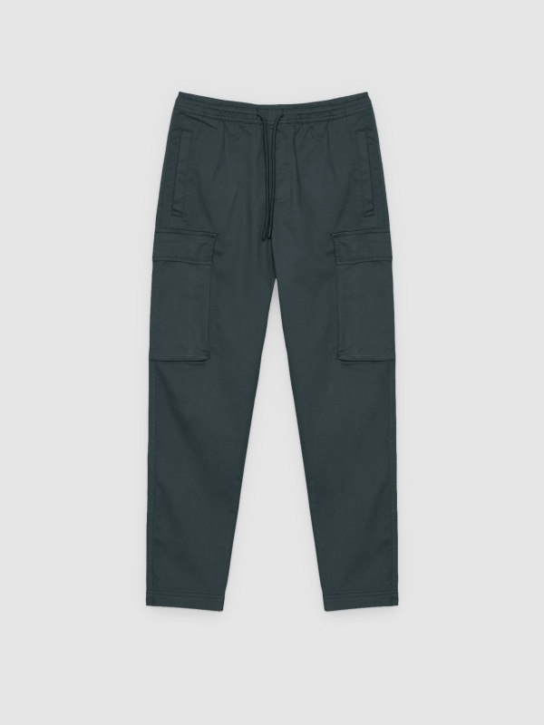 %Pto% Jogger casual pockets blue front view