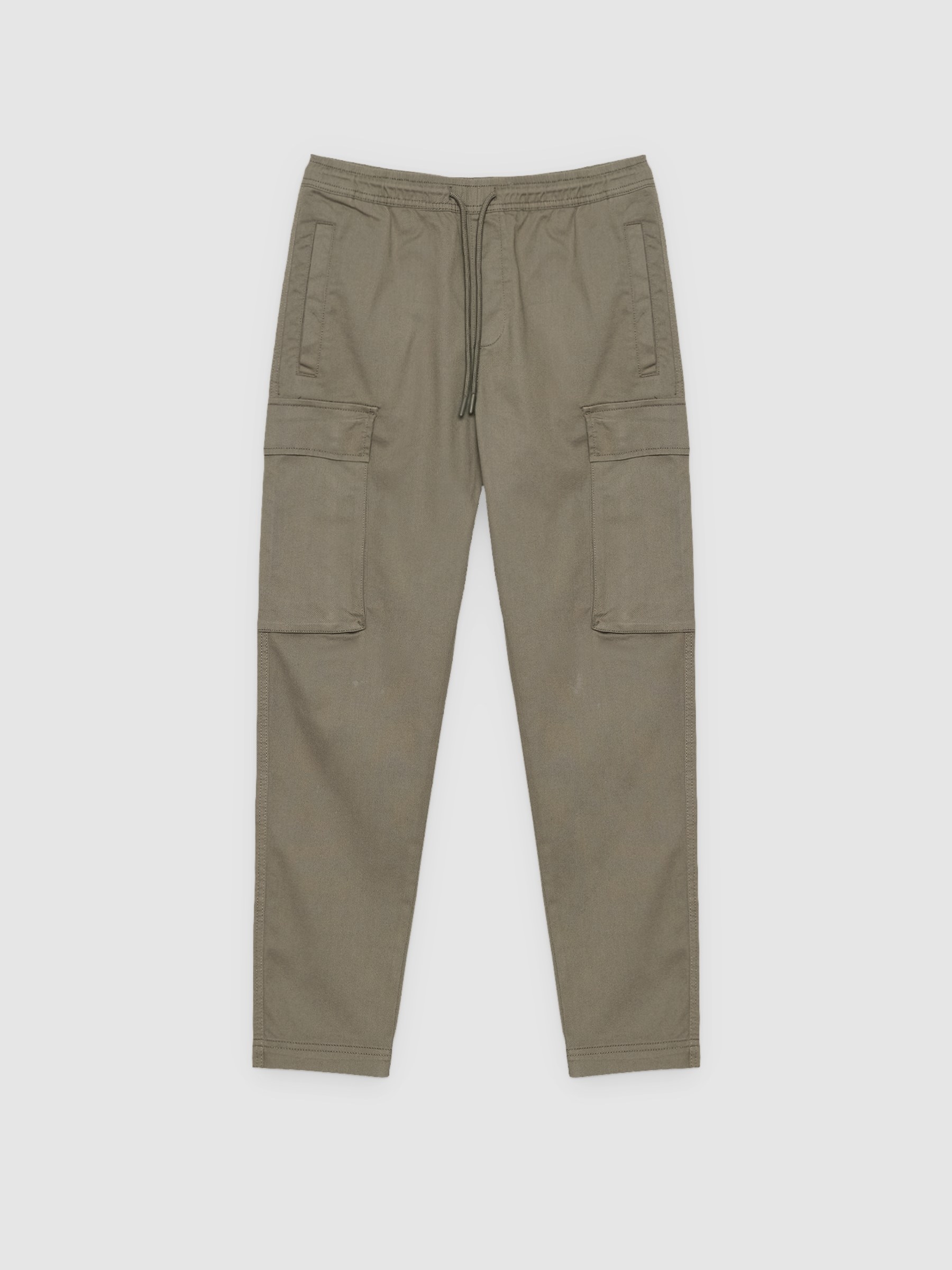 Pantalón cargo jogger beige vista general frontal