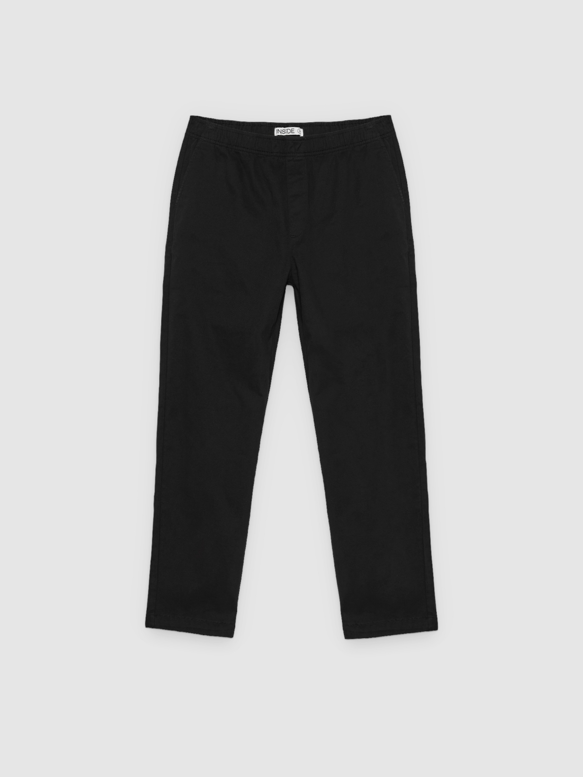 %Pto% Pantalón jogger gabardina negro vista frontal