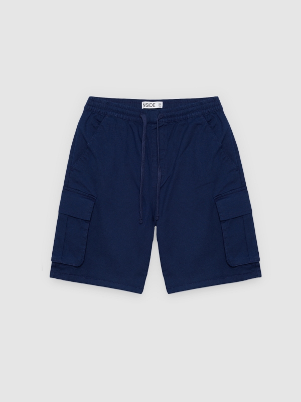  Bermuda jogger cargo blue front view