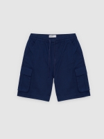 %Pto% Bermuda jogger cargo blue front view