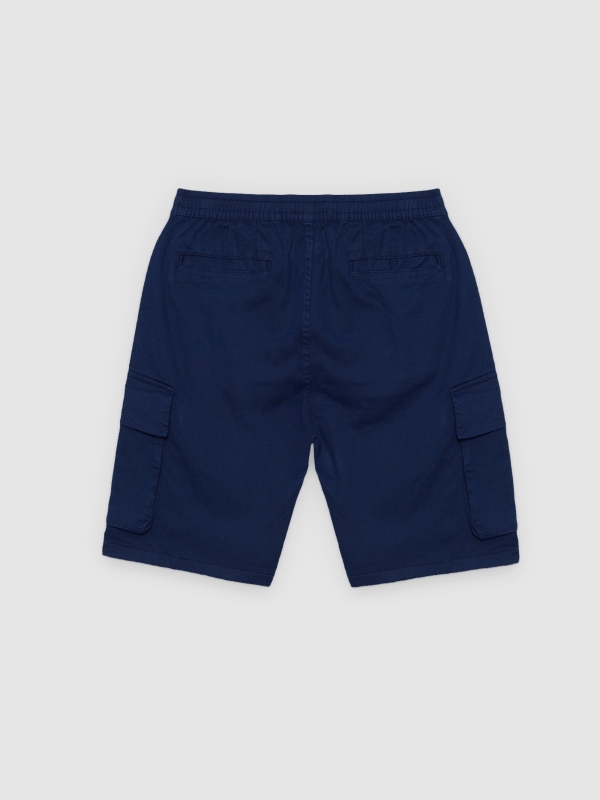 Bermuda jogger cargo blue back view