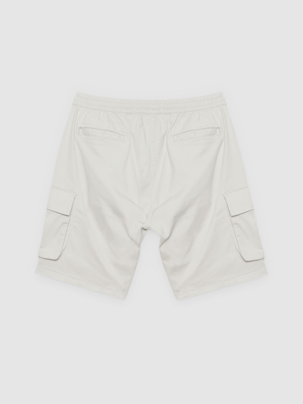 Bermuda jogger cargo gris claro vista trasera