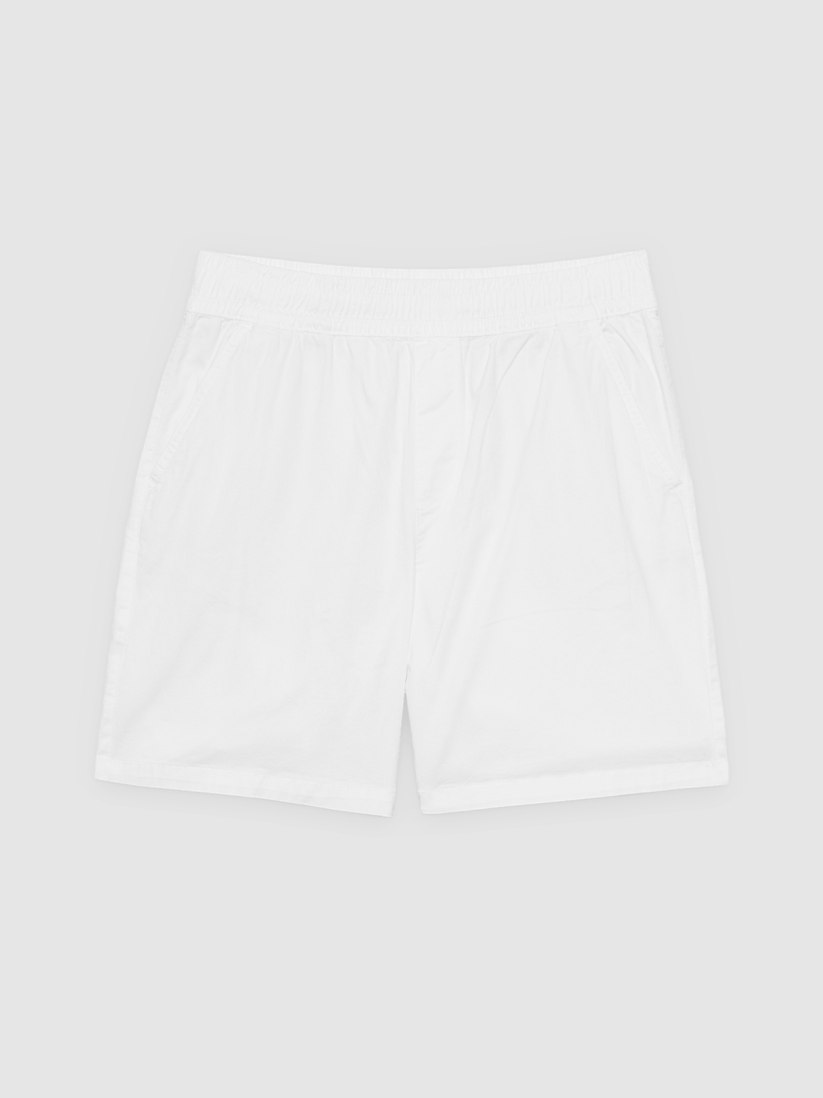 %Pto% Gabardine jogger shorts white front view