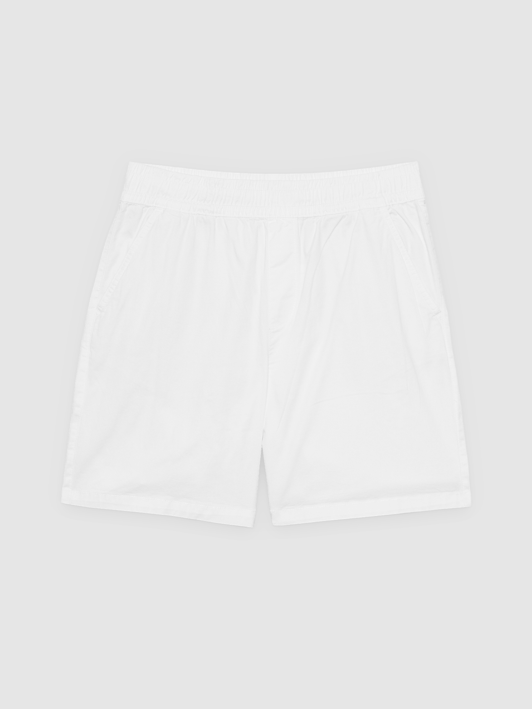 Gabardine jogger shorts white middle front view