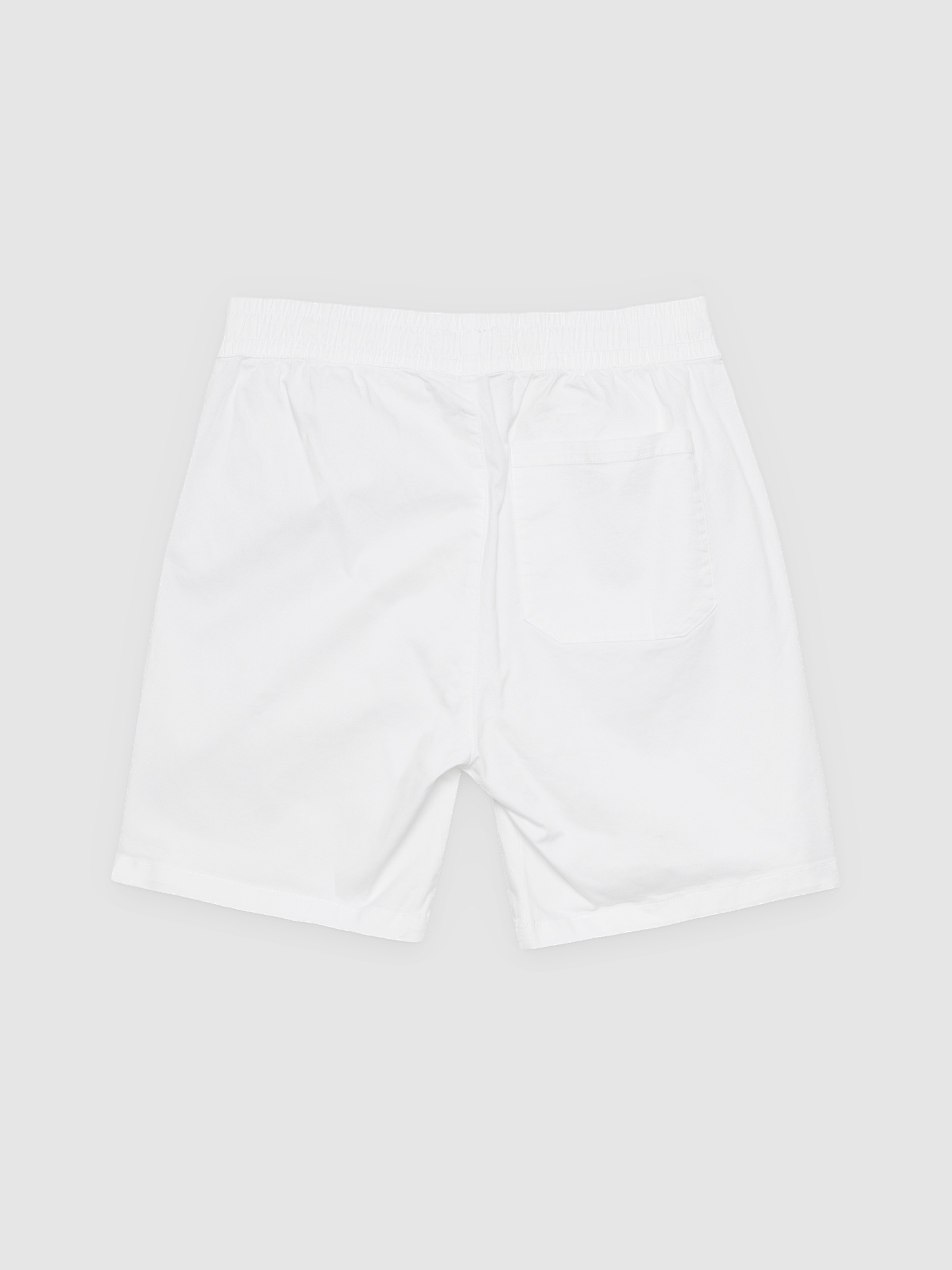Gabardine jogger shorts white middle front view