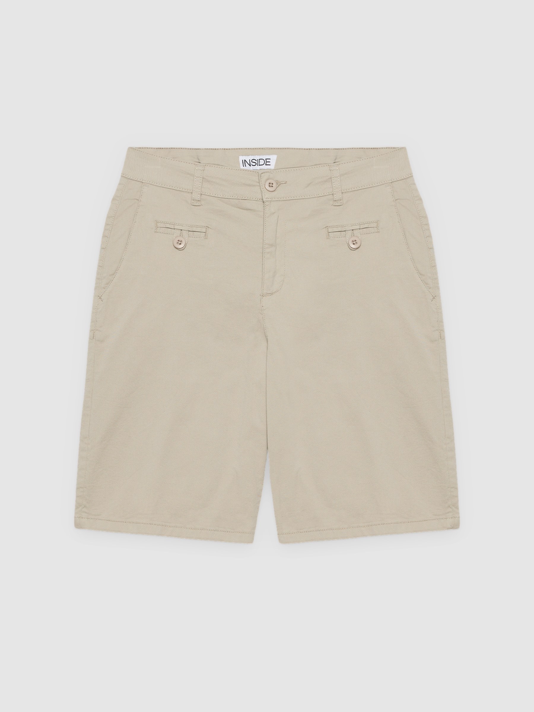 Bermuda chino regular beige vista media frontal