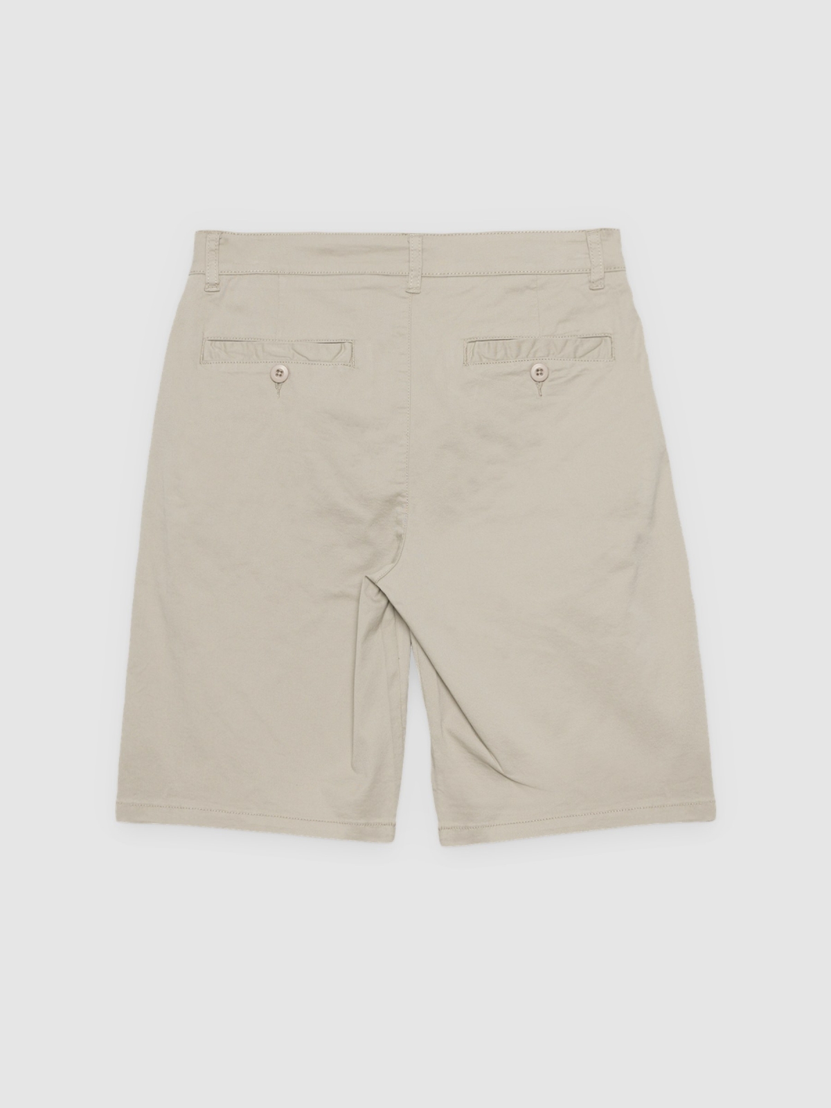 Regular chino shorts beige back view