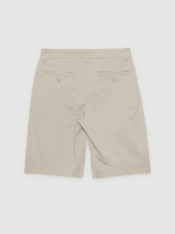 Regular chino shorts beige back view
