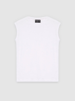%Pto% Basic sleeveless shirt white front view