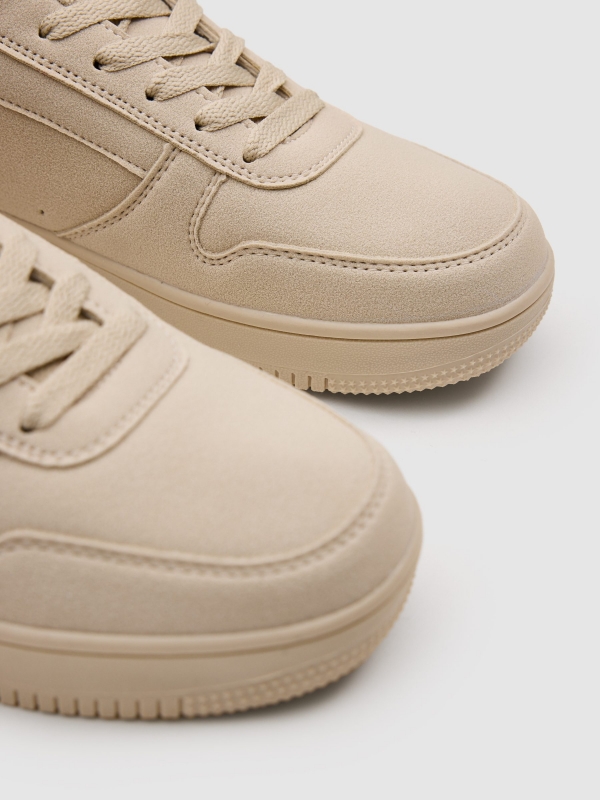 Deportiva skater polipiel blanco vista detalle