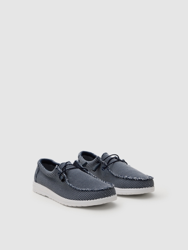 Elastic sports canvas blue 45º front view