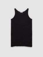 %Pto% Camiseta básica viscosa oversized negro vista frontal