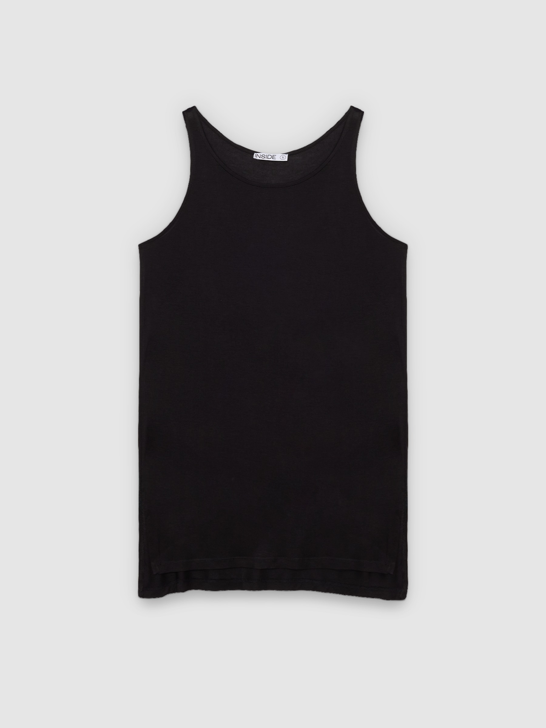  Camiseta básica viscose oversized preto vista frontal