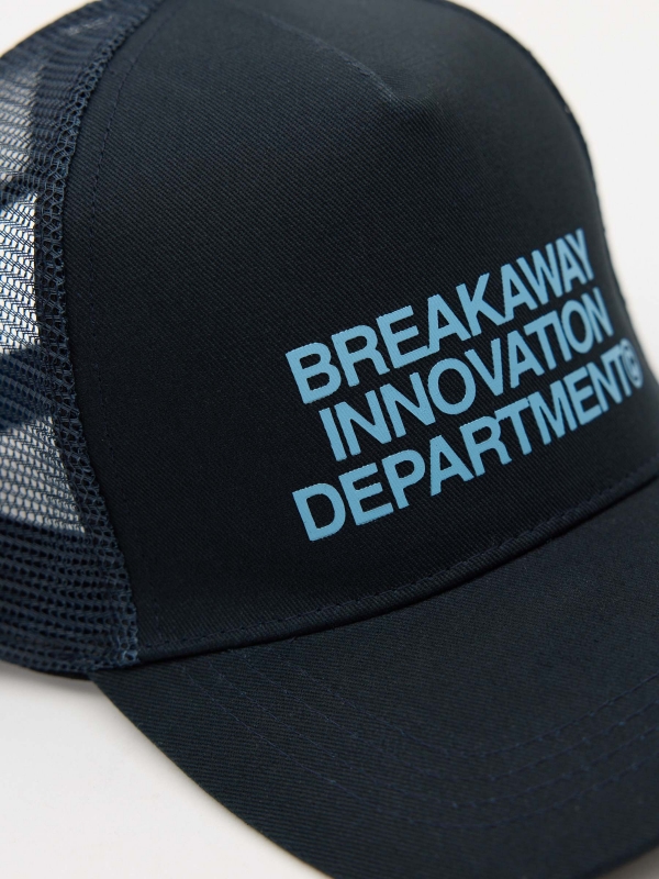 trucker hat message grey front view