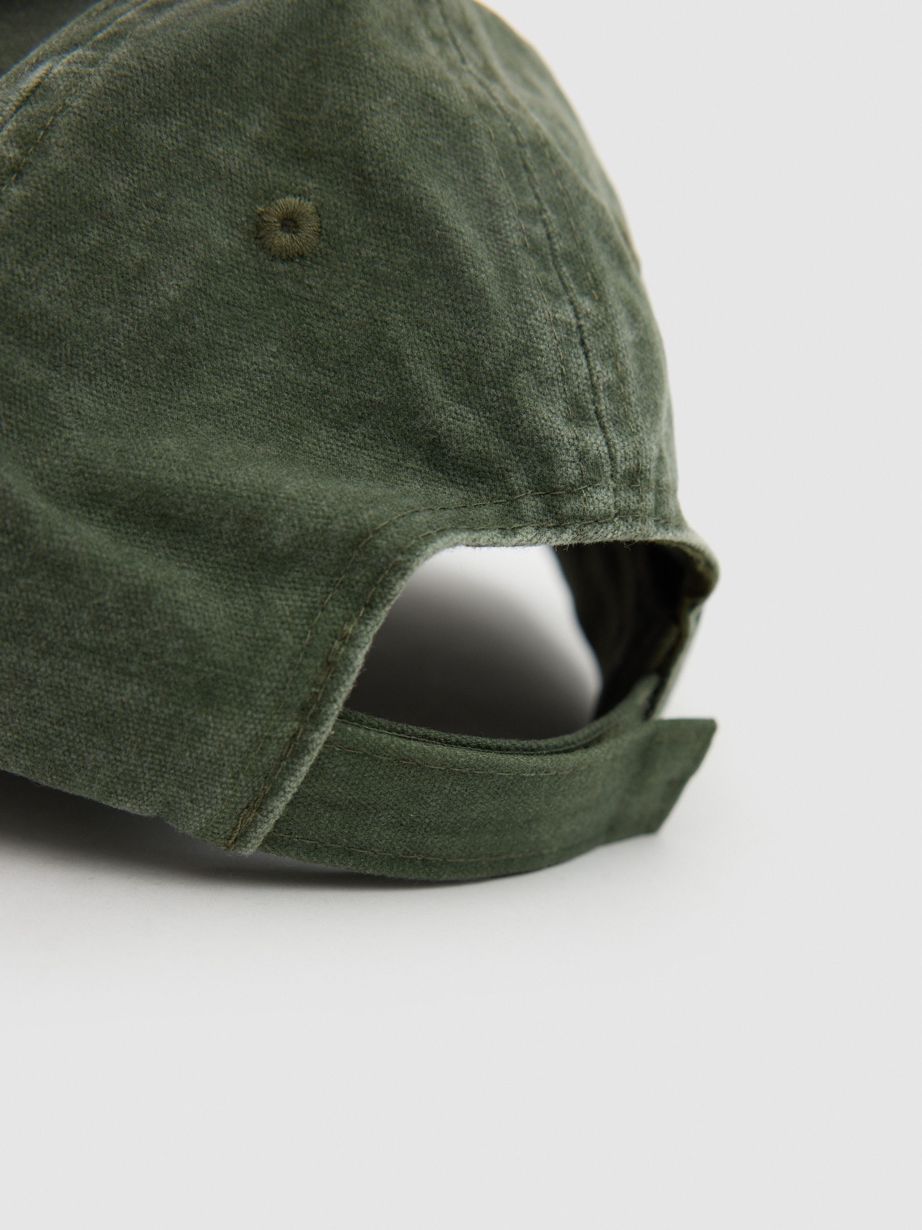 Gorra baseball Business kaki vista lateral frontal 45º