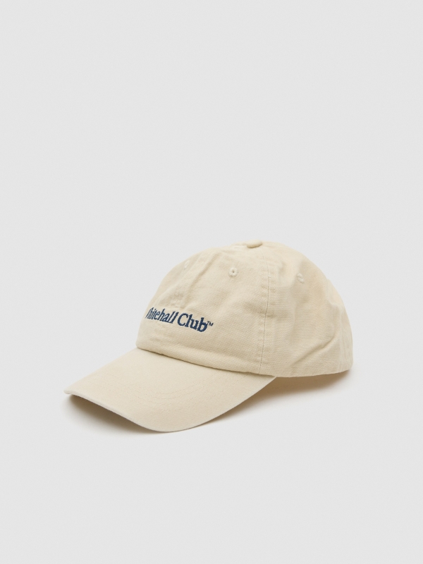 Gorra baseball Whitehall beige vista lateral trasera 45º