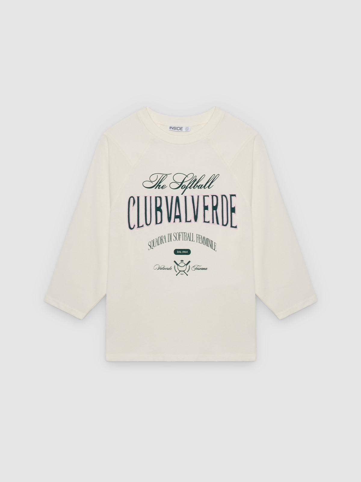 %Pto% Camiseta oversized club off white vista frontal
