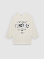%Pto% Oversized club T-shirt off white front view