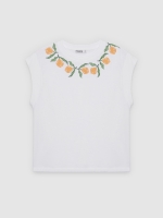 %Pto% Graphic tank top white front view