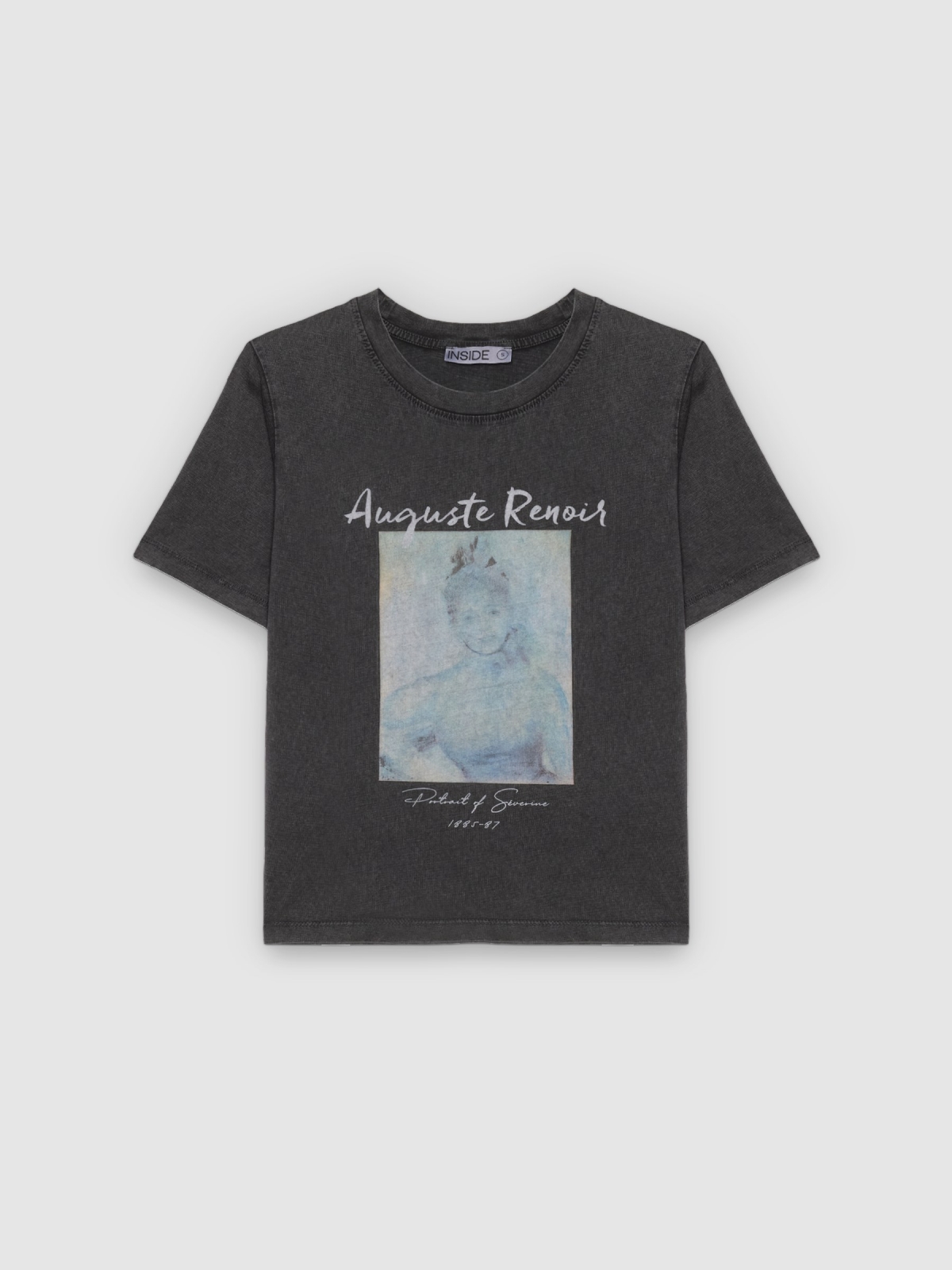 %Pto% Renoir short-sleeve T-shirt dark grey front view