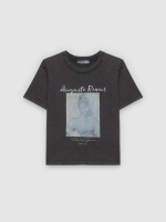 %Pto% Camiseta Renoir manga corta gris oscuro vista frontal