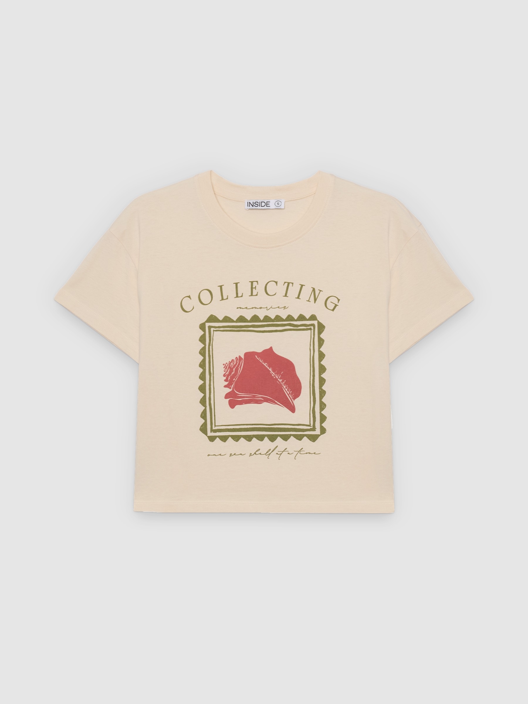 camiseta algodão marco crua vista meia frontal