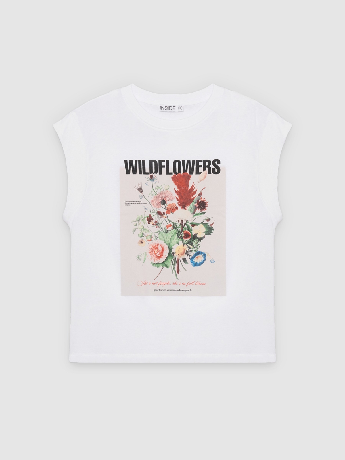 %Pto% Wildflowers T-shirt white front view