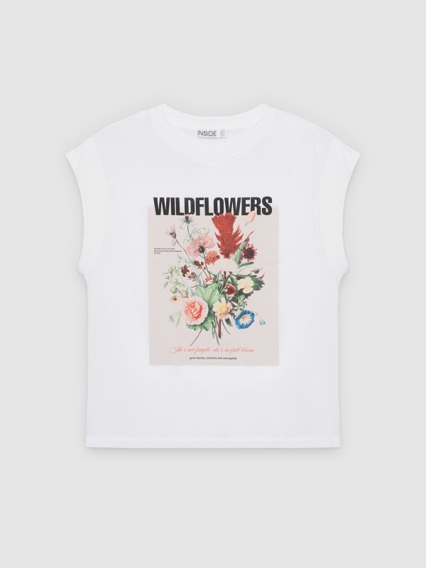  Wildflowers T-shirt white front view
