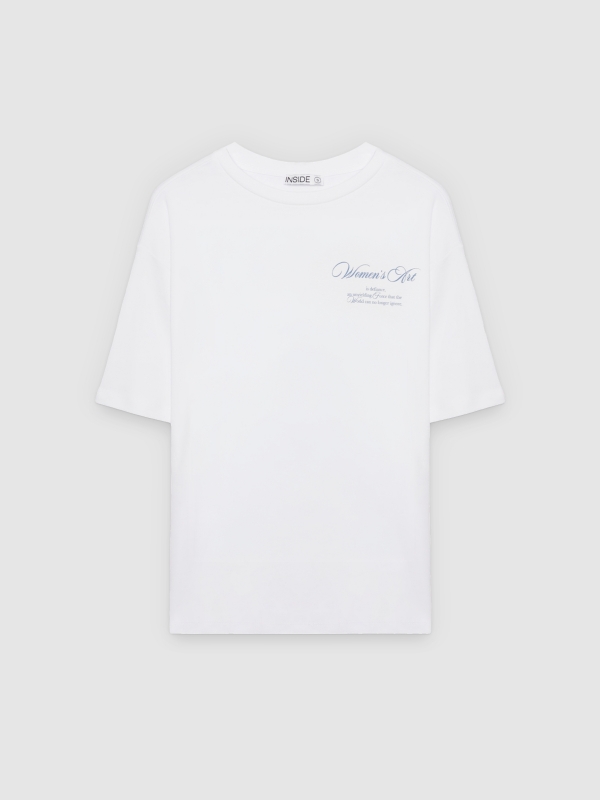 Camiseta oversize estampado arte blanco vista frontal