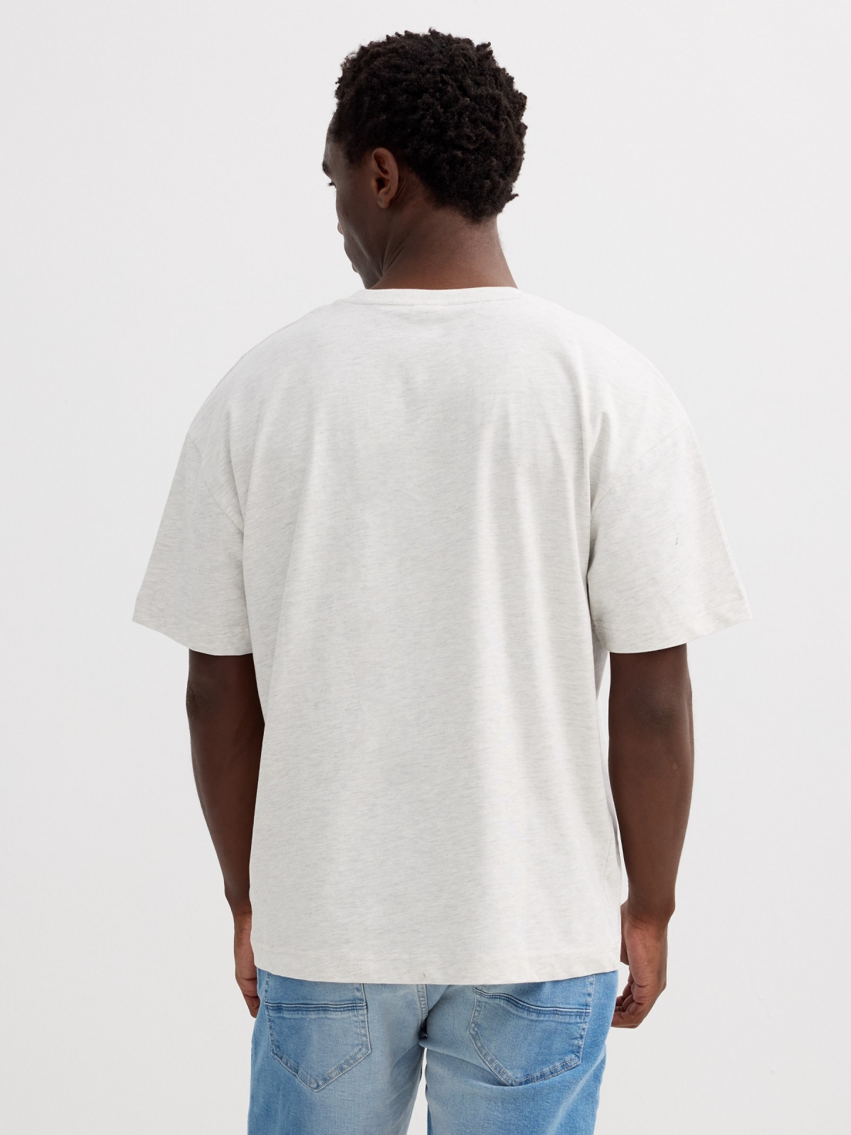 Team heat T-shirt light grey vigore middle back view