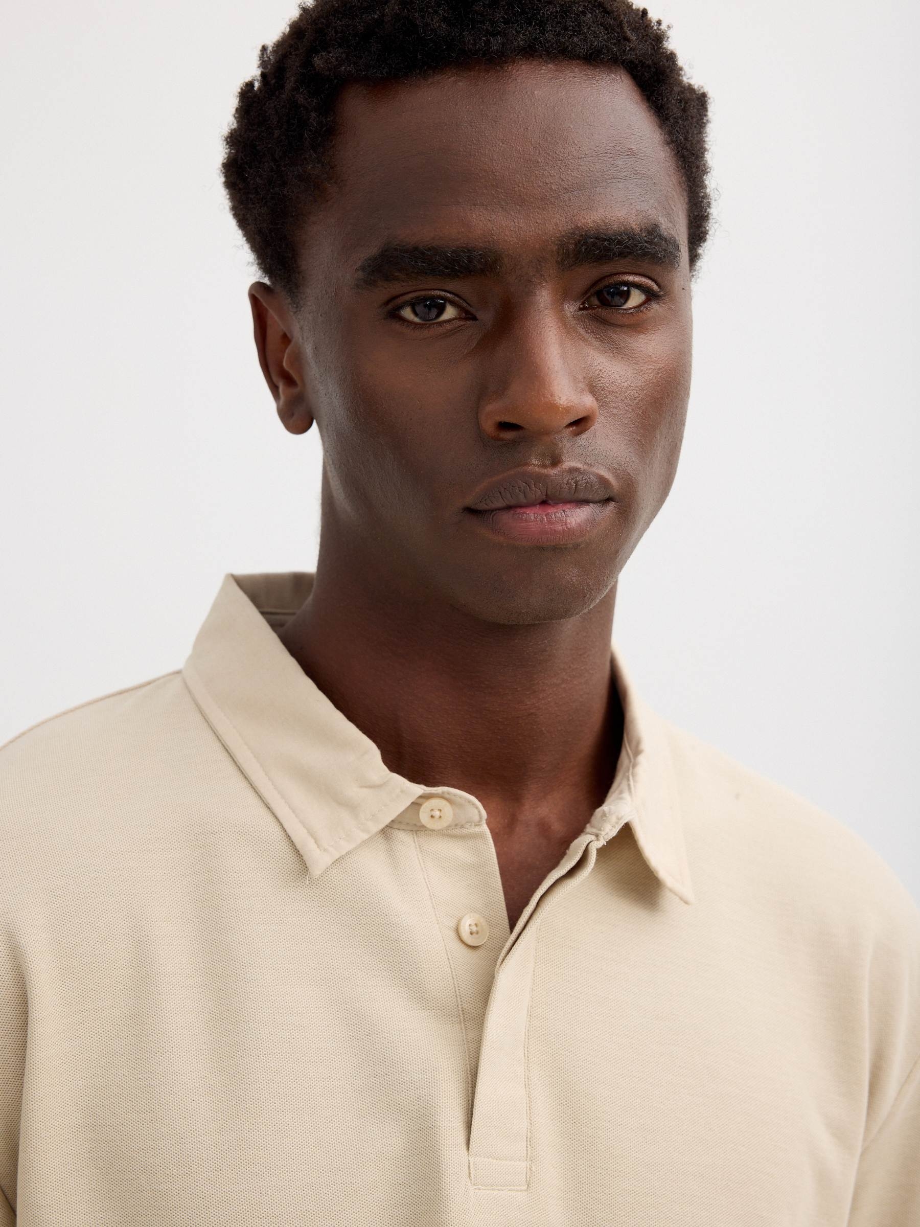  Basic piqué polo raw front view