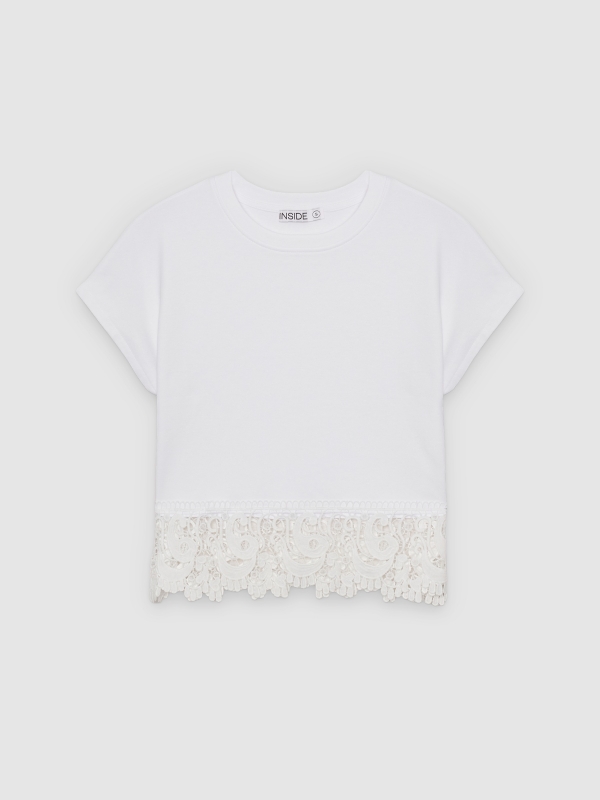  Camiseta combinada sem mangas branco vista frontal