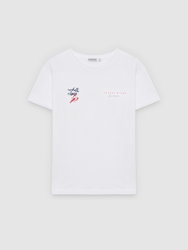  oversized navy t-shirt white front view