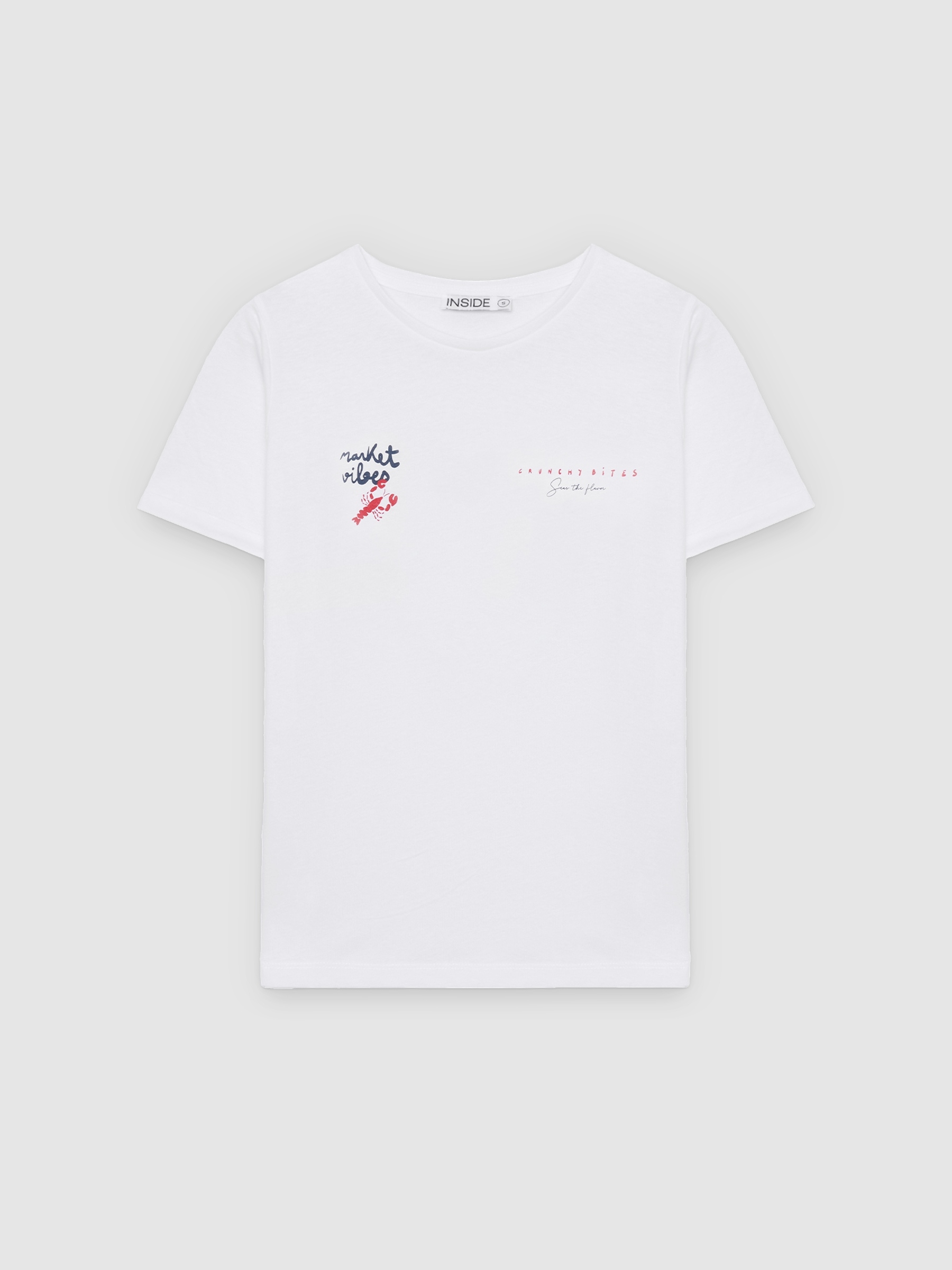 oversized navy t-shirt white middle front view