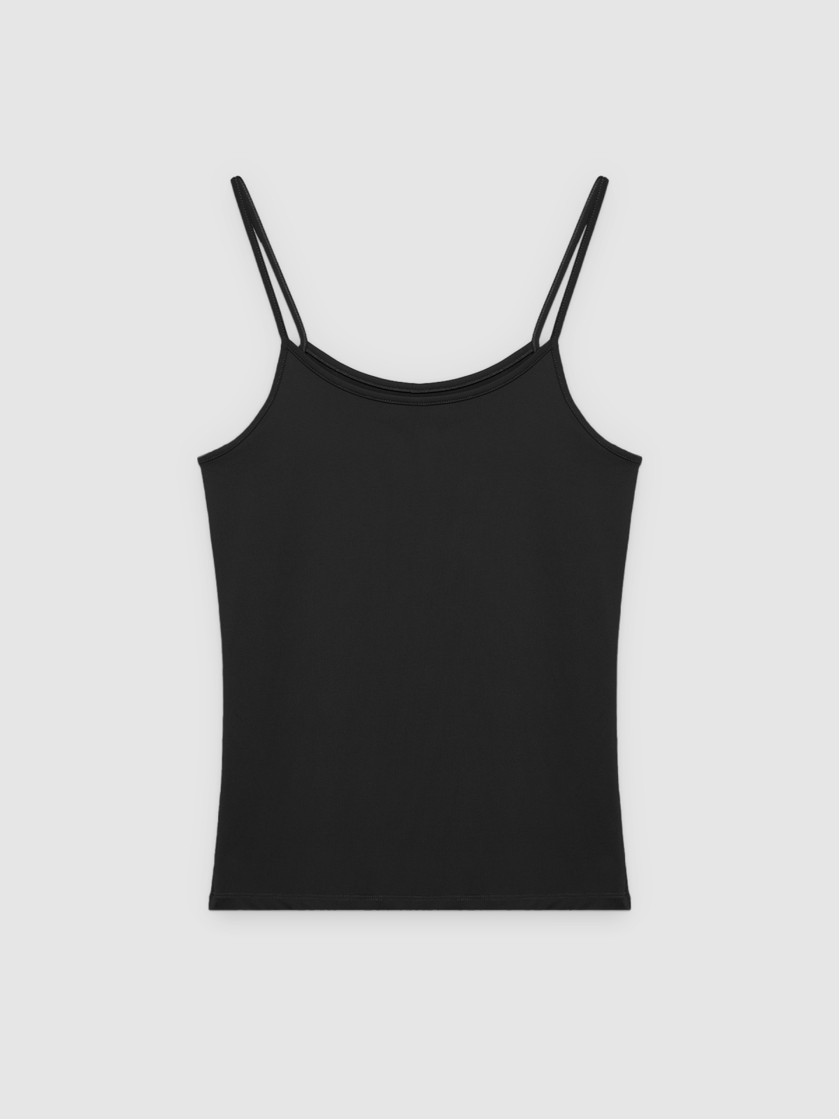 %Pto% Sleeveless slim-fit T-shirt black front view