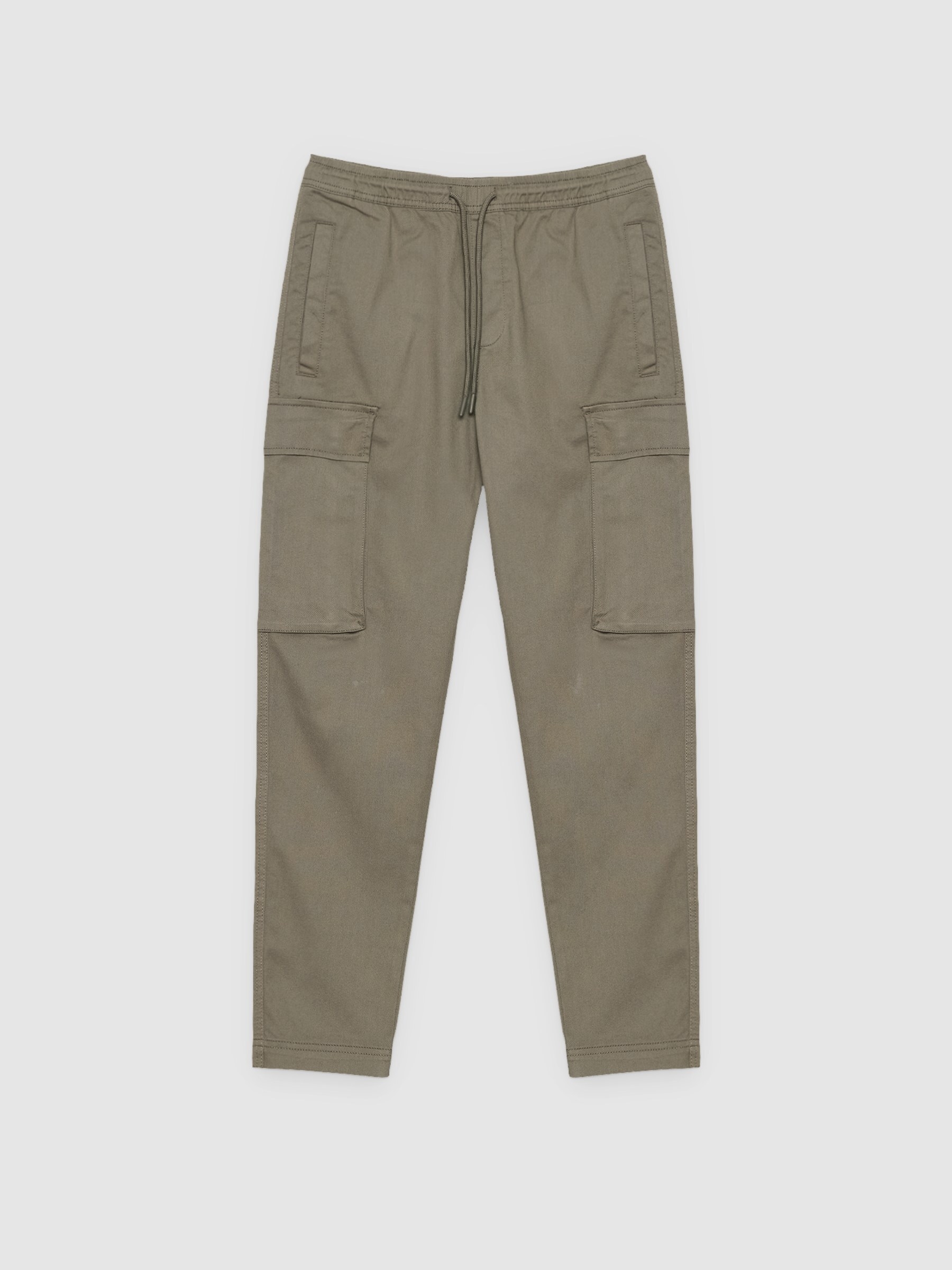 Pantalón cargo jogger beige vista general frontal