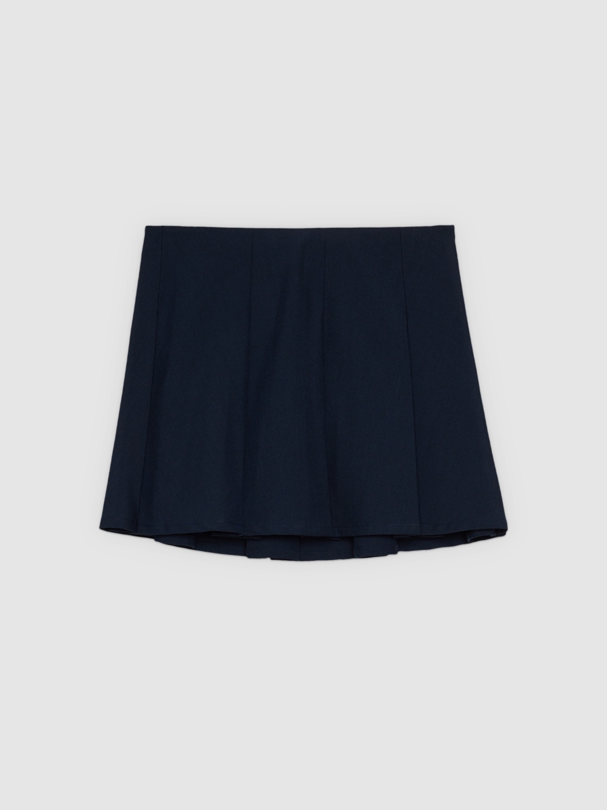 %Pto% Mini flared skirt navy front view