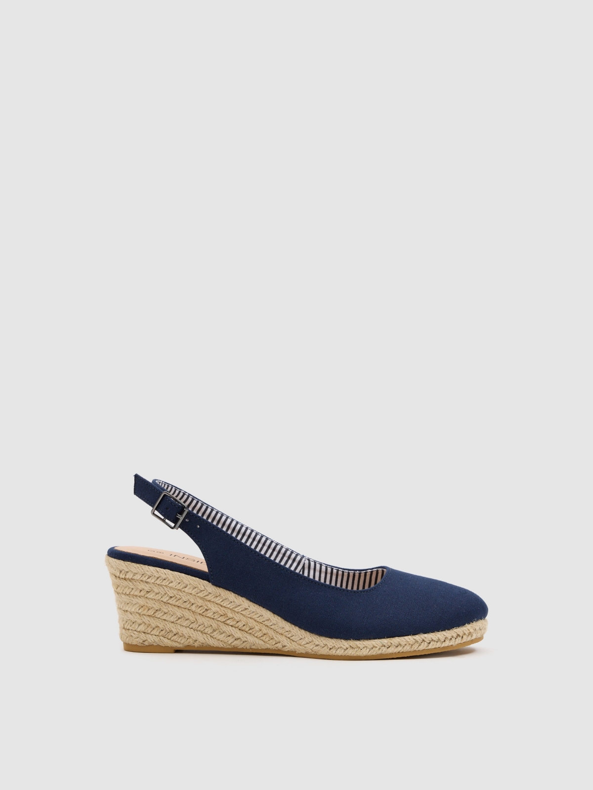 Cuña de lona yute azul