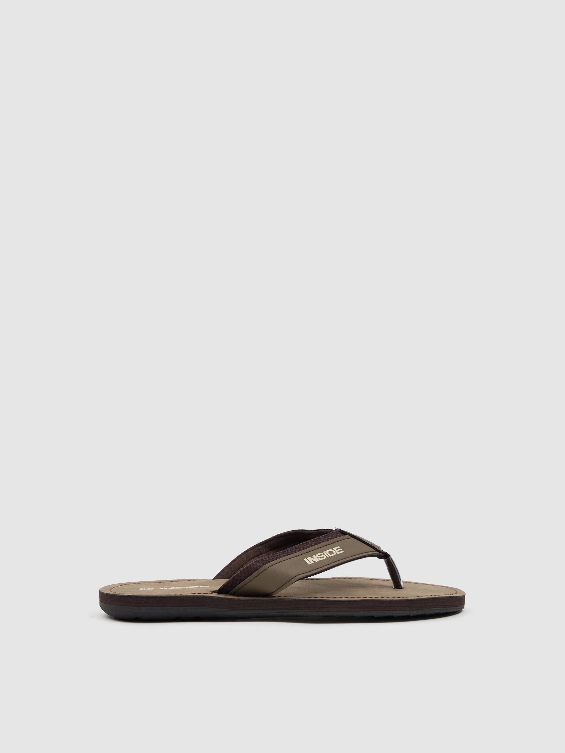 canvas toe-post sandal taupe