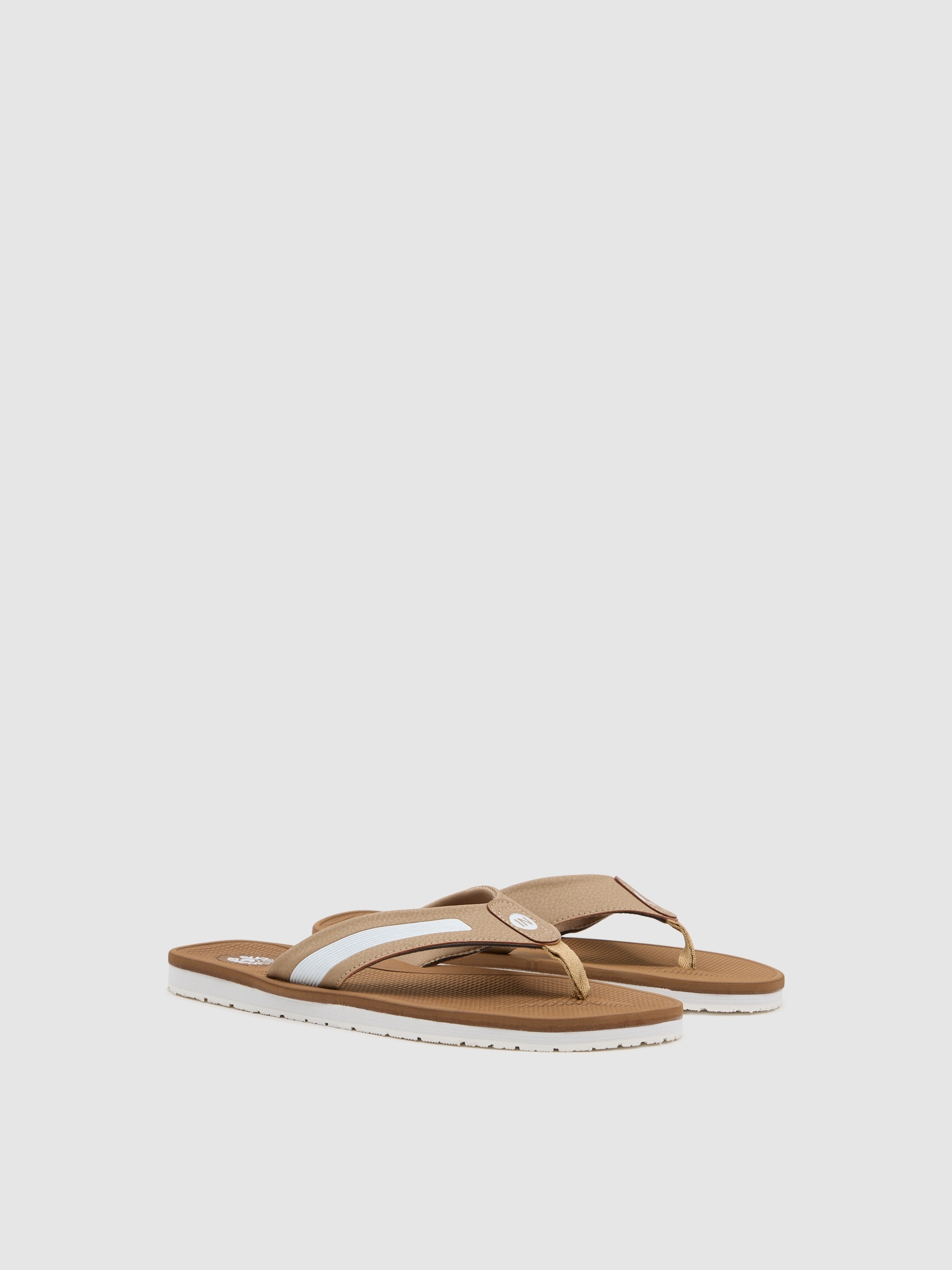 flip-flop toe upper beige zenithal view