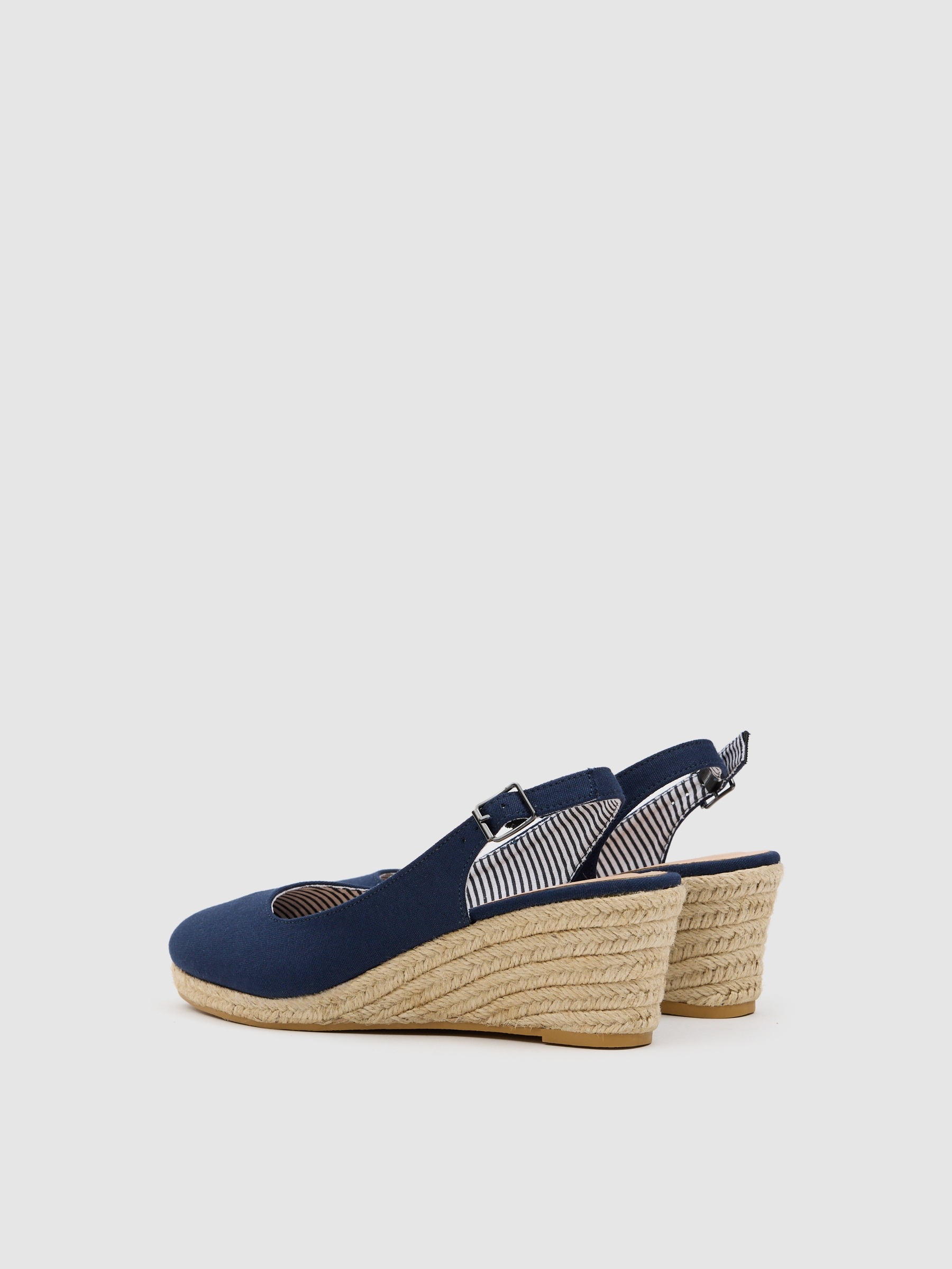 Cuña de lona yute azul