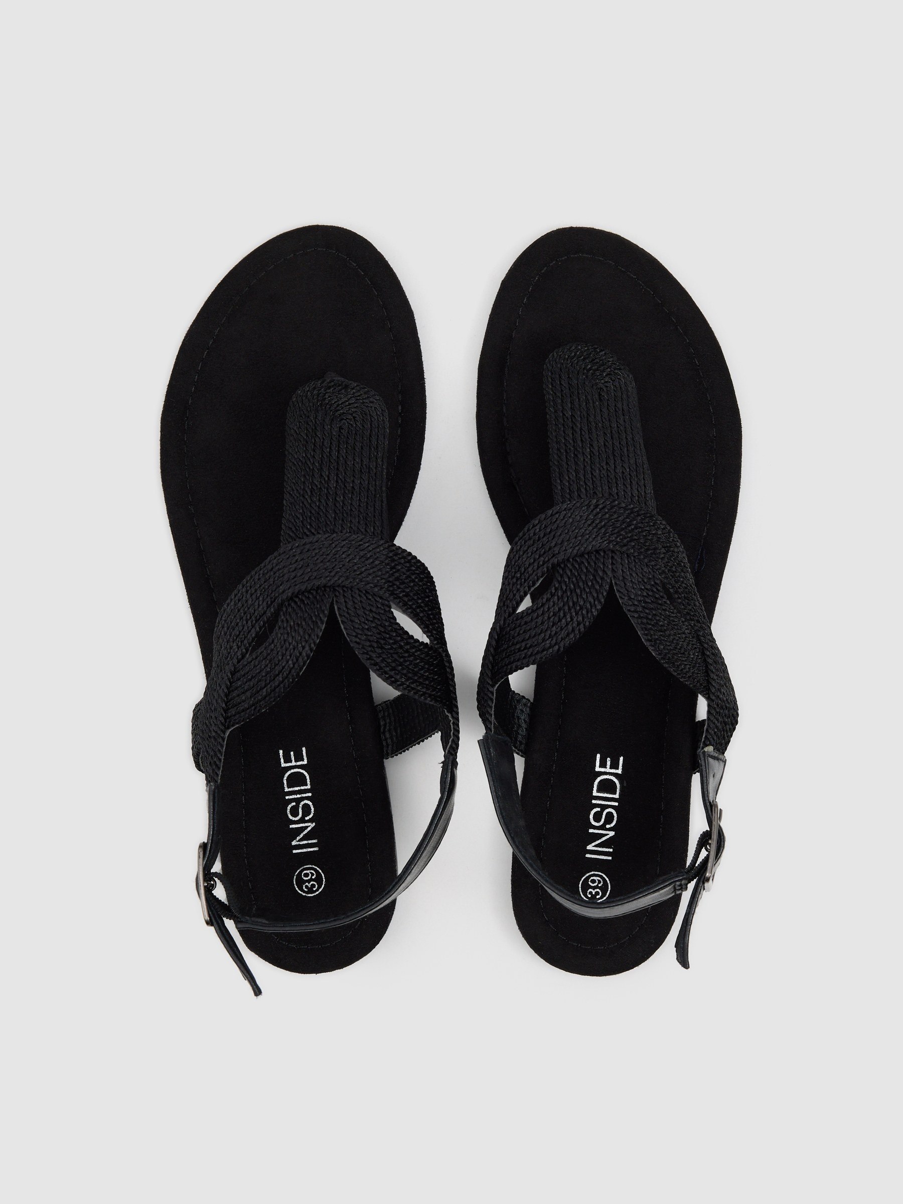 Black toe sandals black