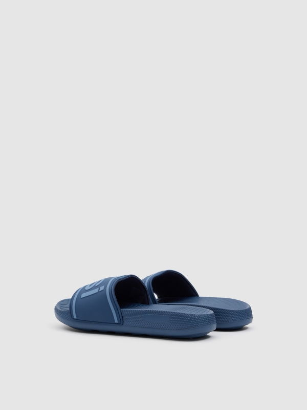 Chinelo para Eva azul vista traseira 45º