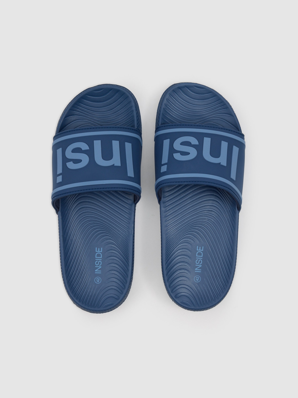 Chinelo para Eva azul vista detalhe