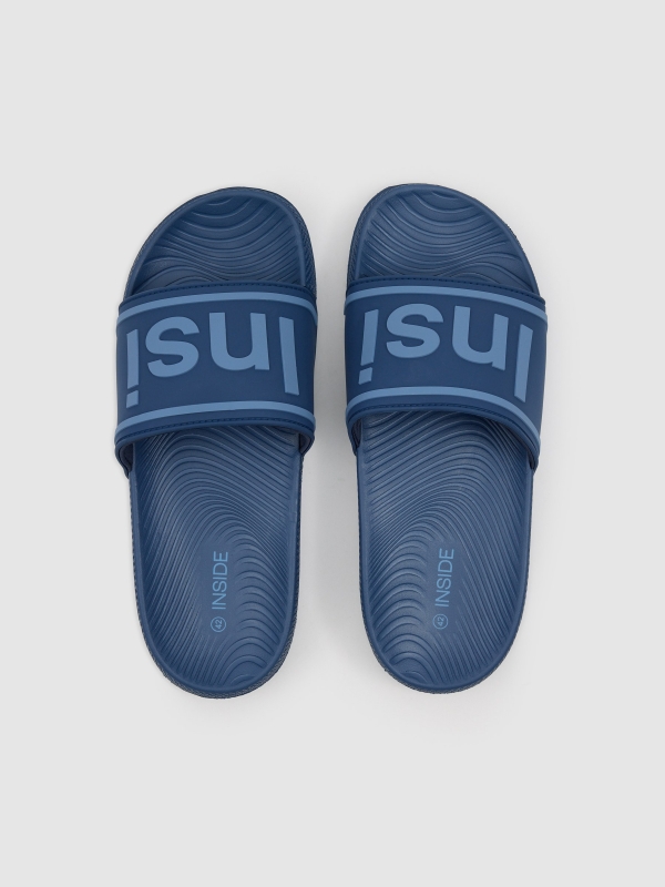 Chinelo para Eva azul vista detalhe