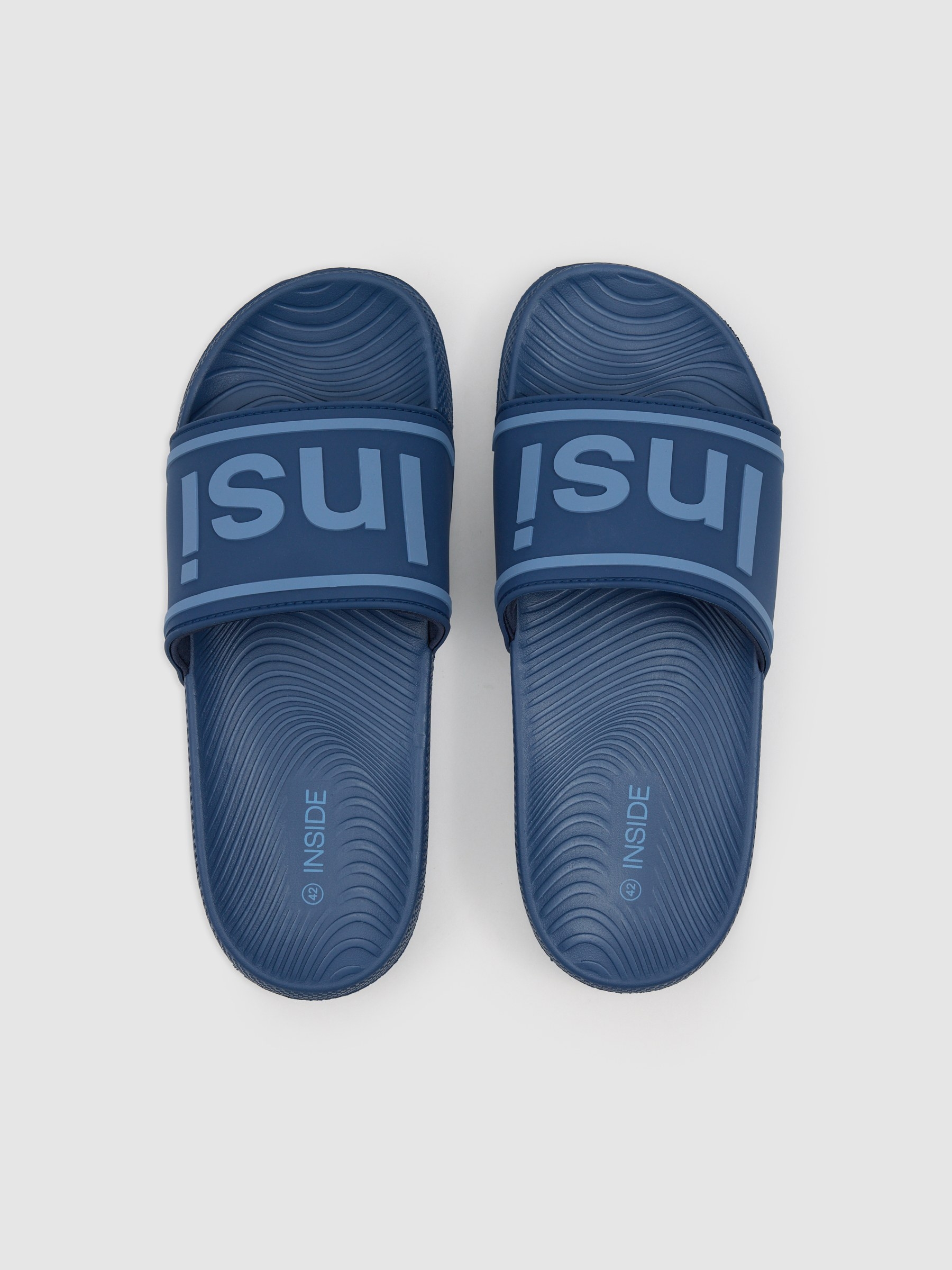 Chancla pala eva azul vista cenital