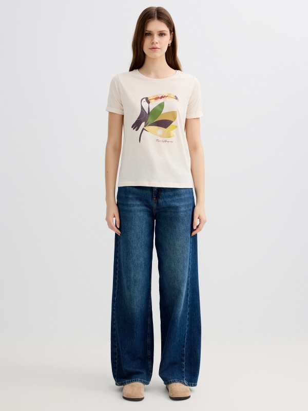 Camiseta tucano crua vista geral frontal