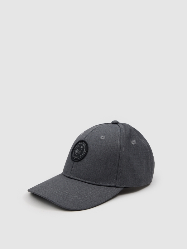 Gorra baseball con logo gris vista detalle